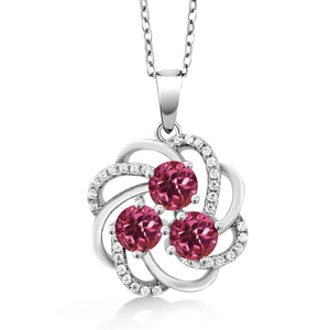 Pink Tourmaline - October_Pendant in 925 Sterling Silver