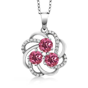 Pink Tourmaline - October_Pendant in 925 Sterling Silver