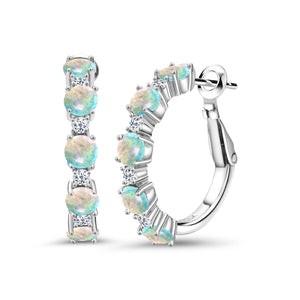 White_Earrings in 925 Sterling Silver