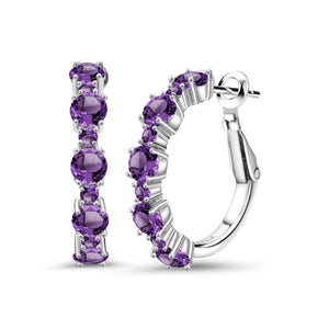 Amethyst_Earrings in 925 Sterling Silver