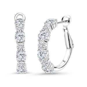 Near Colorless (GH)_Earrings in 925 Sterling Silver