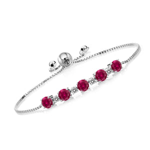 Created Ruby - July_Bracelet in 925 Sterling Silver
