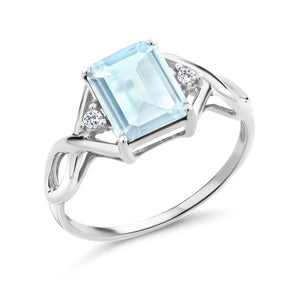 Sky Blue Topaz - November_5_Ring in 925 Sterling Silver