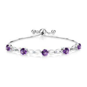 Amethyst - February_Bracelet in 925 Sterling Silver