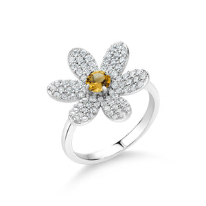 Citrine - November_5_Ring in 925 Sterling Silver