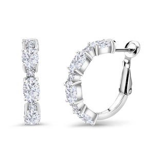 Near Colorless (GH) and White_Earrings in 925 Sterling Silver