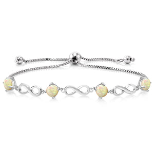 Ethiopian Opal-Cabochon - October_Bracelet in 925 Sterling Silver