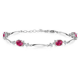 Created Ruby - July_Bracelet in 925 Sterling Silver