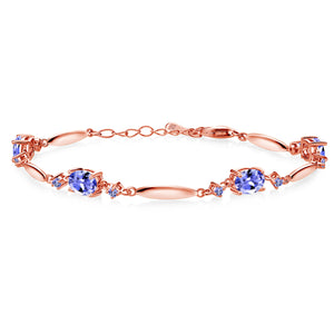 Tanzanite - December_Bracelet in 925 Rose Gold Plated Silver