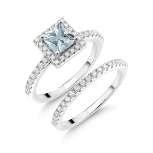 Aquamarine - March_5_Ring in 925 Sterling Silver