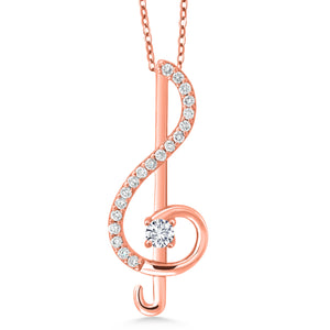 Pendant in 925 Rose Gold Plated Silver