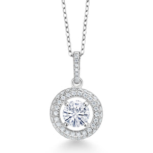 Moissanite - April_Pendant in 925 Sterling Silver