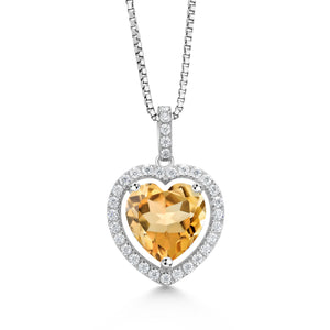Citrine - November_Pendant in 925 Sterling Silver