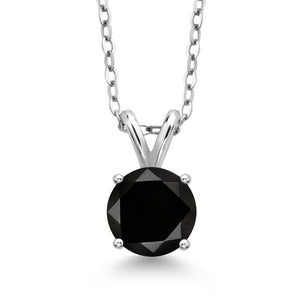 Black Diamond - April_Pendant in 925 Sterling Silver