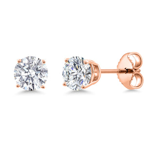 E - F_Earrings in 925 Rose Gold Plated Silver