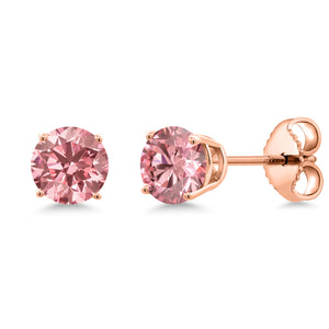 Pink_Earrings in 925 Rose Gold Plated Silver