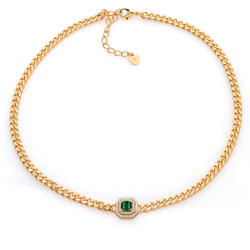 Necklace in yellow gold plated brass