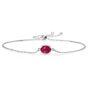 Ruby - July_Bracelet in 925 Sterling Silver