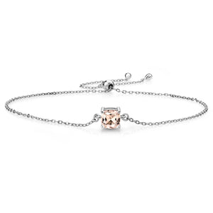 Morganite - October_Bracelet in 925 Sterling Silver
