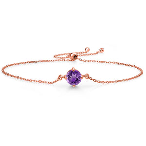 Amethyst - February_Bracelet in 925 Rose Gold Plated Silver