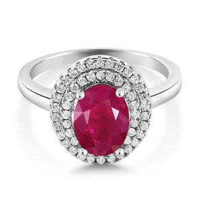 Ruby - July_5_Ring in 925 Sterling Silver