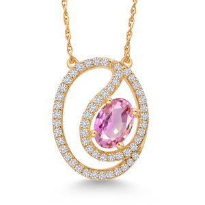 Sapphire_Pendant in 10K Yellow Gold