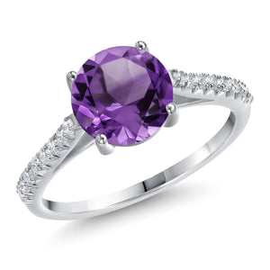 Amethyst - February_7_Ring in 14K White Gold