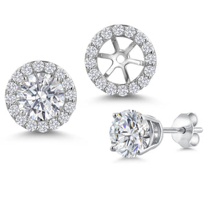 White Lab Grown Diamond - April_Earrings in 14K White Gold
