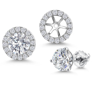 White Lab Grown Diamond - April_Earrings in 14K White Gold