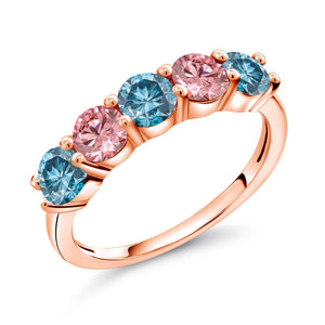 Ring in 925 Rose Gold Plated Silver