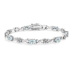 Aquamarine_Bracelet in 925 Sterling Silver