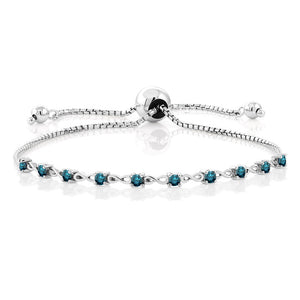 Blue Diamond - April_925 Sterling Silver_Bracelet in 925 Sterling Silver