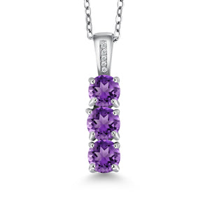 Amethyst - February_Pendant in 925 Sterling Silver