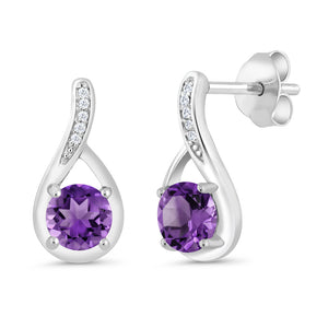 Amethyst - February_Earrings in 925 Sterling Silver