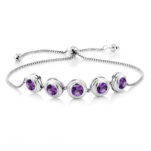 Amethyst - February_Bracelet in 925 Sterling Silver