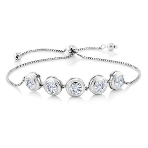 Moissanite - April_Bracelet in 925 Sterling Silver