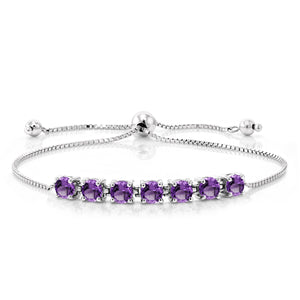 Amethyst - February_Bracelet in 925 Sterling Silver