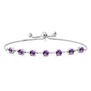 Amethyst - February_Bracelet in 925 Sterling Silver