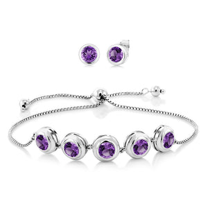 Amethyst - February_Bracelet in 925 Sterling Silver