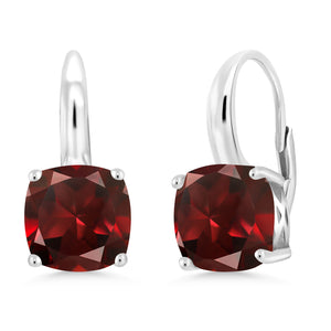 Garnet_Earrings in 925 Sterling Silver
