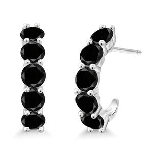 Black Diamond - April_925 Sterling Silver_Earrings in 925 Sterling Silver