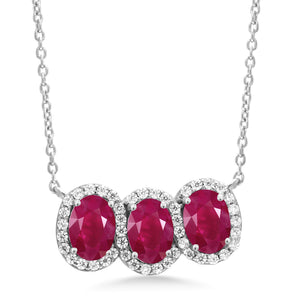 Ruby - July_Necklace in 925 Sterling Silver