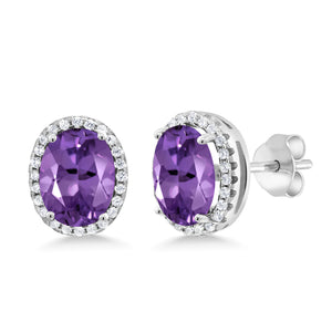Amethyst - February_Earrings in 925 Sterling Silver