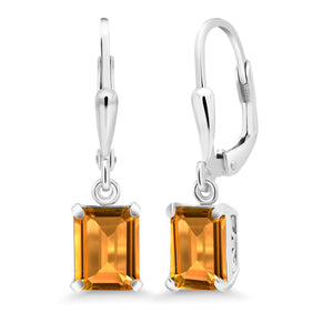 Citrine - November_Earrings in 925 Sterling Silver
