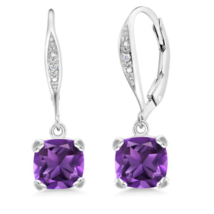 Amethyst - February_925 Sterling Silver_Earrings in 925 Sterling Silver