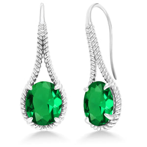 Nano Emerald - May_Earrings in 925 Sterling Silver