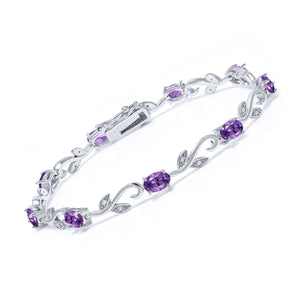 Amethyst - February_Bracelet in 925 Sterling Silver