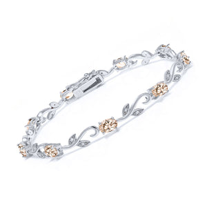 Morganite - October_Bracelet in 925 Sterling Silver