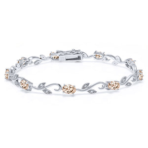 Morganite - October_Bracelet in 925 Sterling Silver