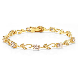 Morganite - October_Bracelet in 925 Yellow Gold Plated Silver